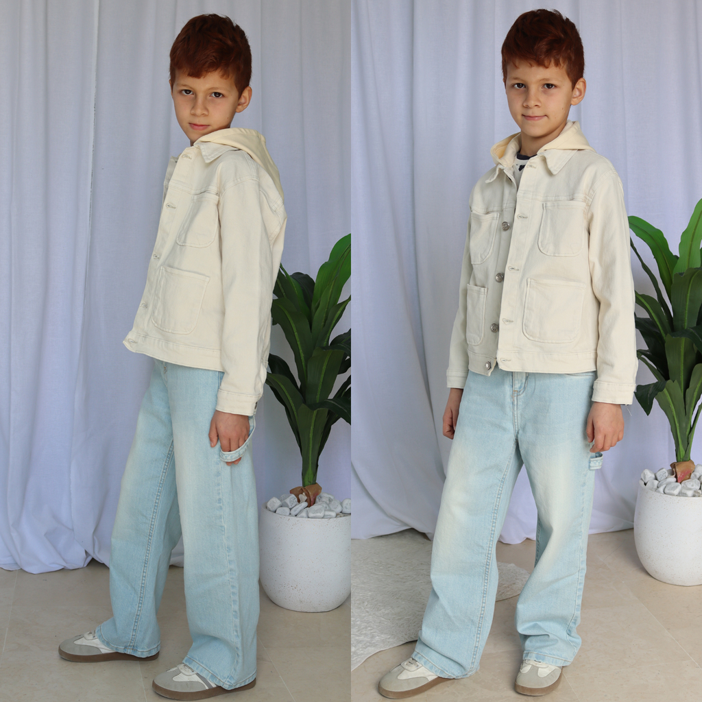 Jean Baggy Garçon - Bleu clair