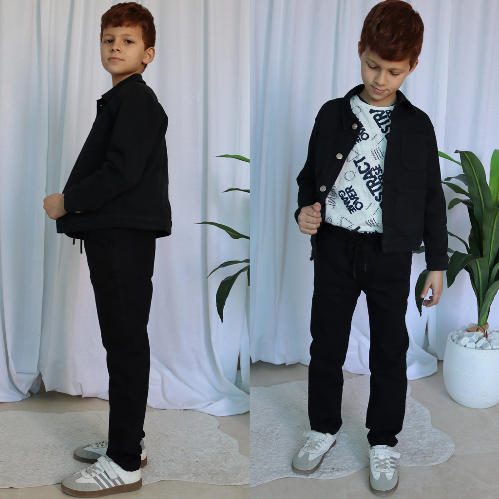 Pantalon Macco Garçon - Noir