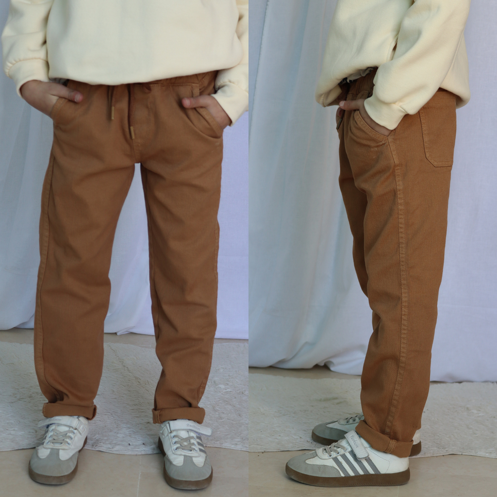 Pantalon Macco Garçon- Camel