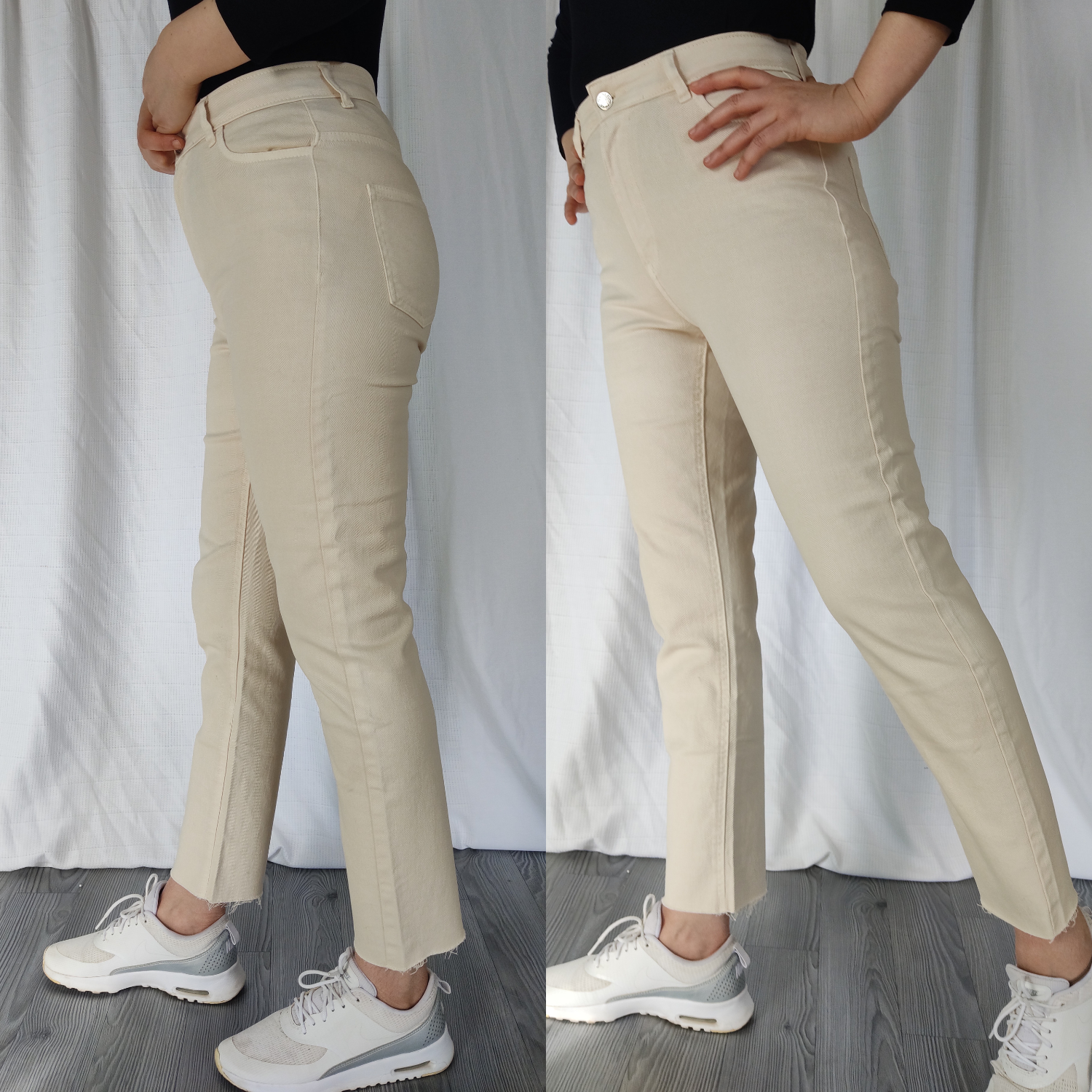 Jean Mom fit moulant taille haute