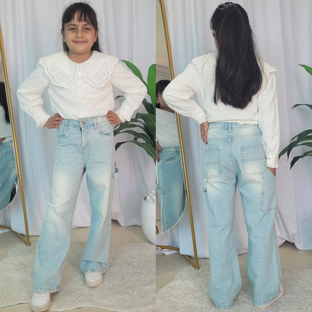 Baggy Fillette - Bleu clair