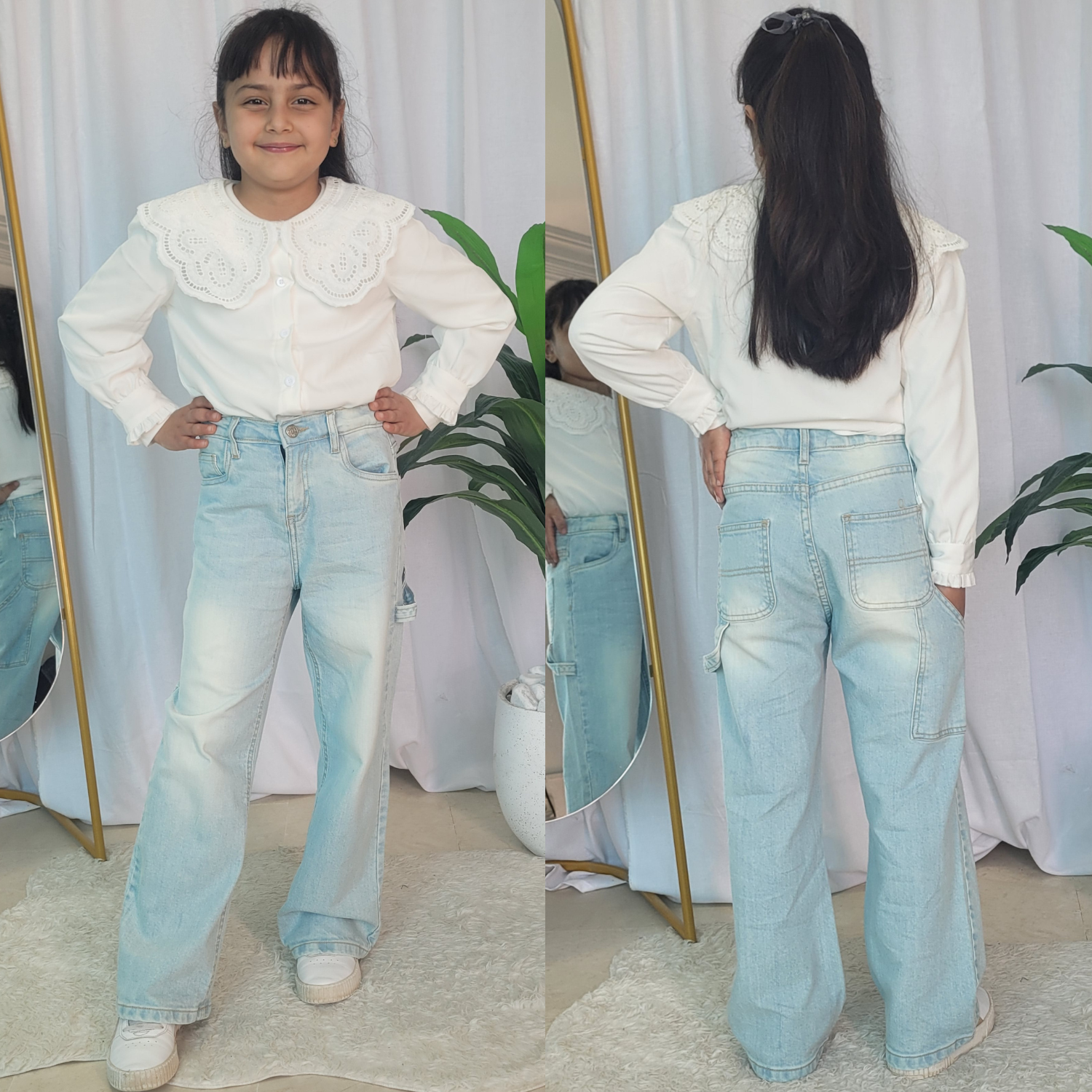 Baggy Fillette - Bleu clair