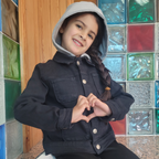 Surchemise fillette avec capuche - Noir