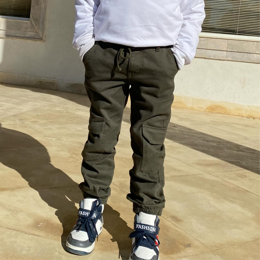 Pantalon Cargo Enfant - Noir