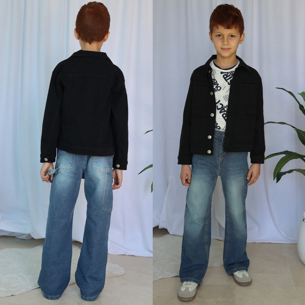 Jean Baggy Garçon - Bleu foncé