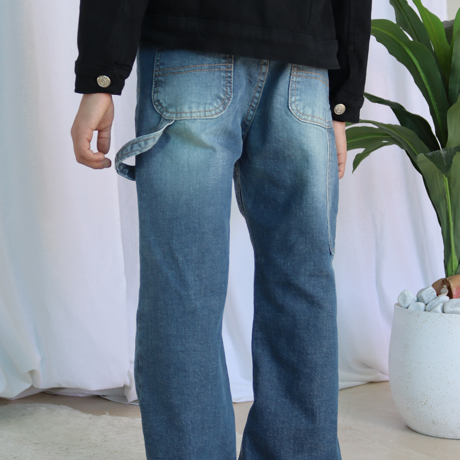 Jean Baggy Garçon - Bleu foncé