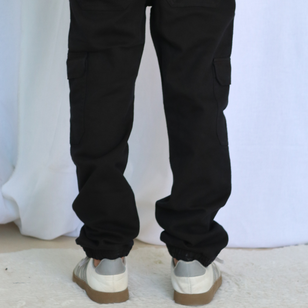 Pantalon Cargo Enfant - Noir