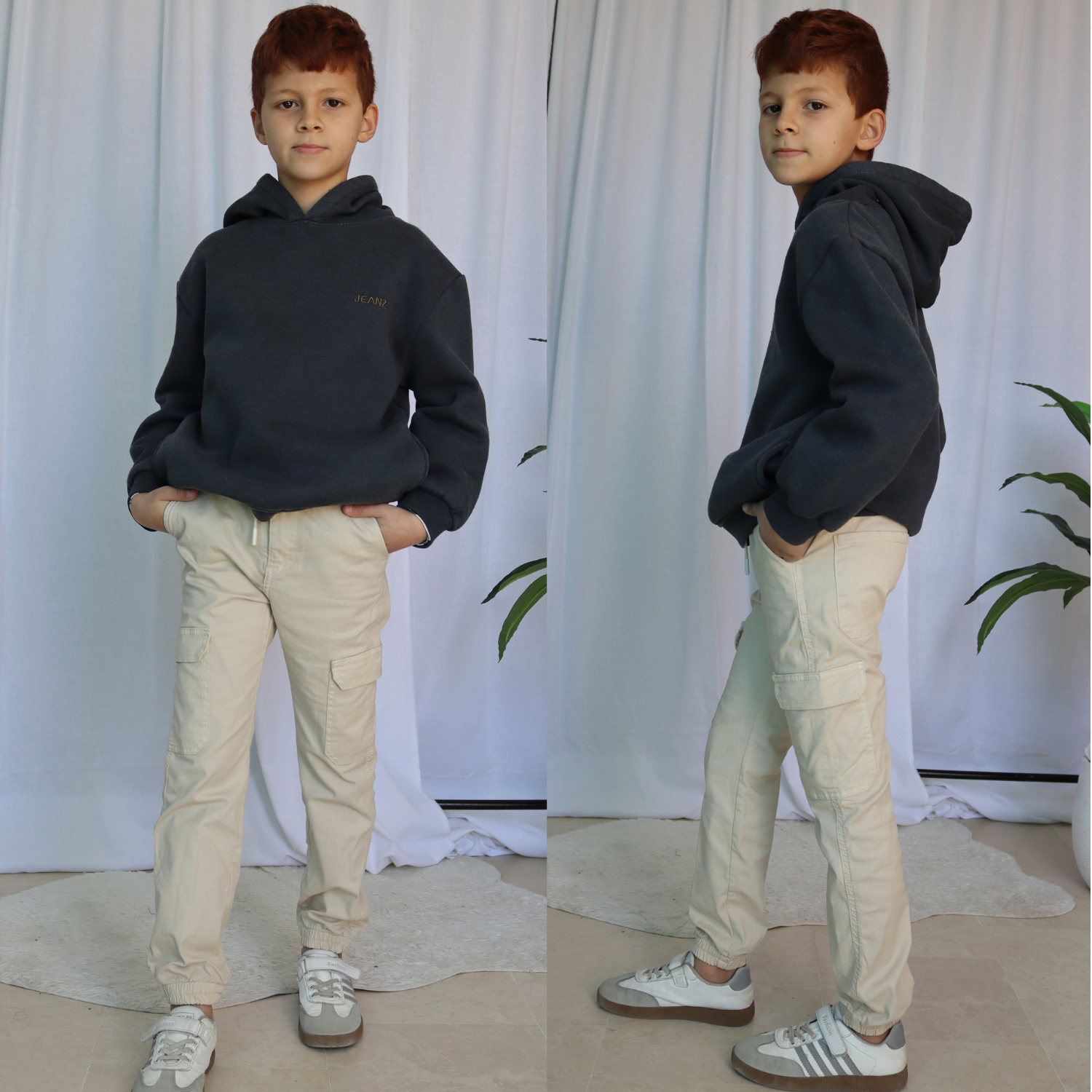 Pantalon Cargo Enfant - Écru