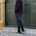 Jean simple coupe slim - Noir délavé