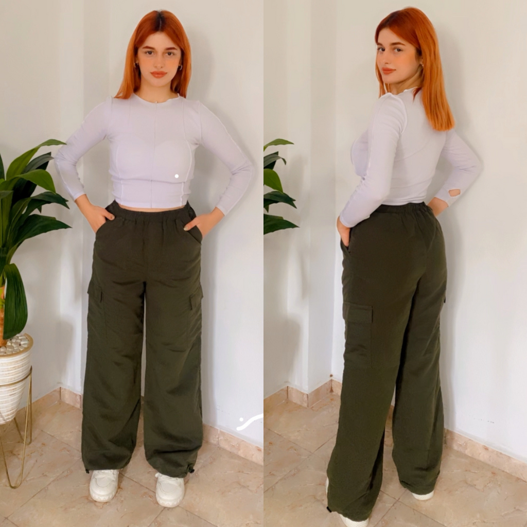 Pantalon style parachute