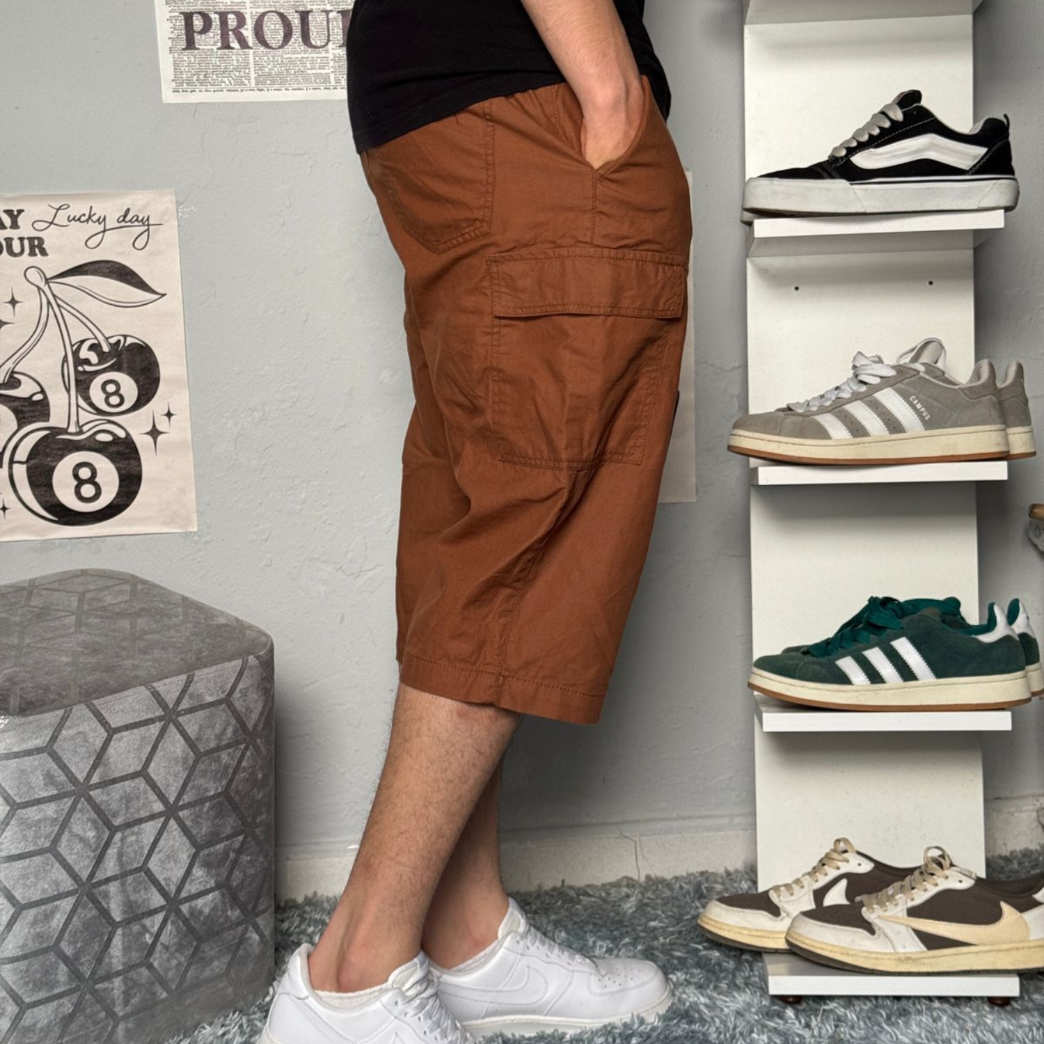 Pantacourt Cargo Homme Grande taille