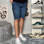 Short cargo confort en jean