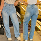 Jean straight taille haute