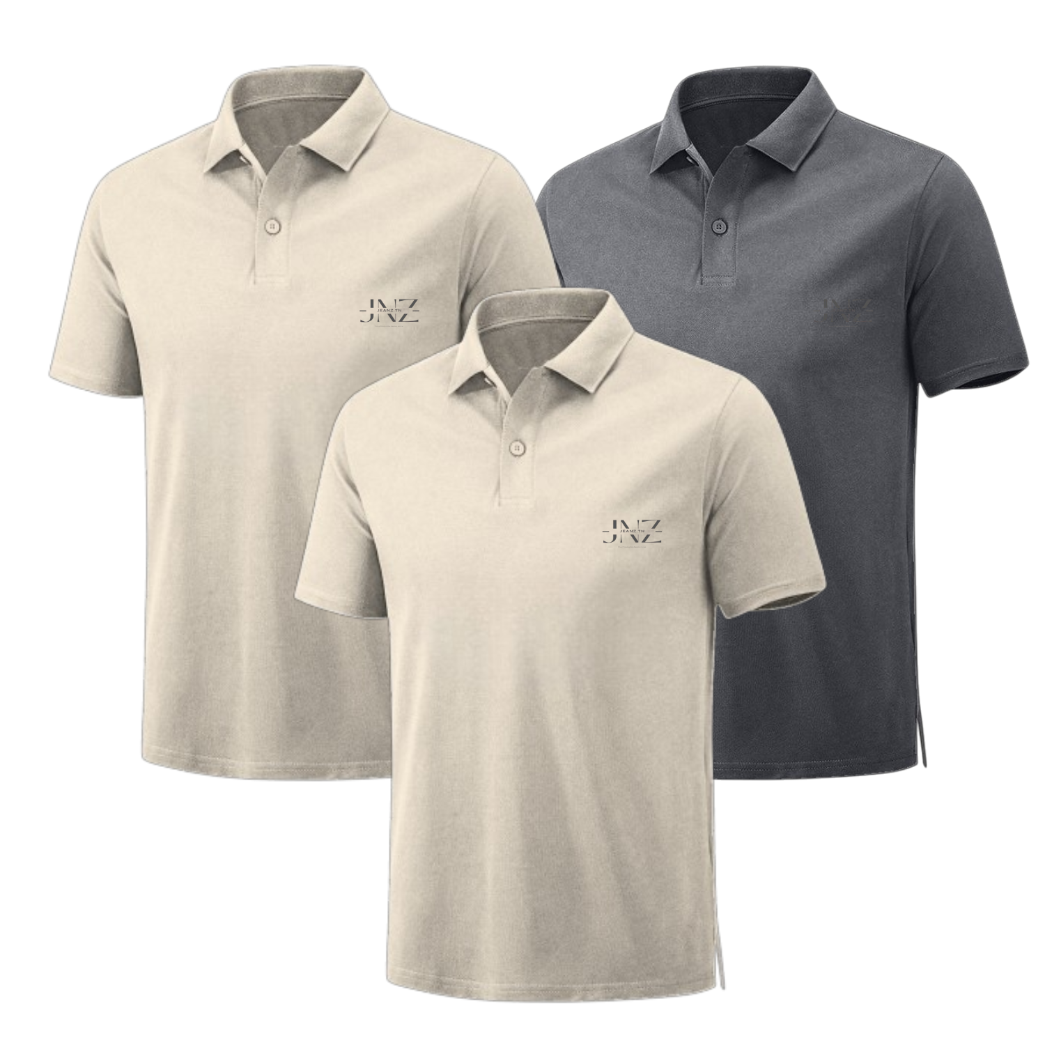 Lot de 3 Polos Homme Manches Courtes Top Elégant