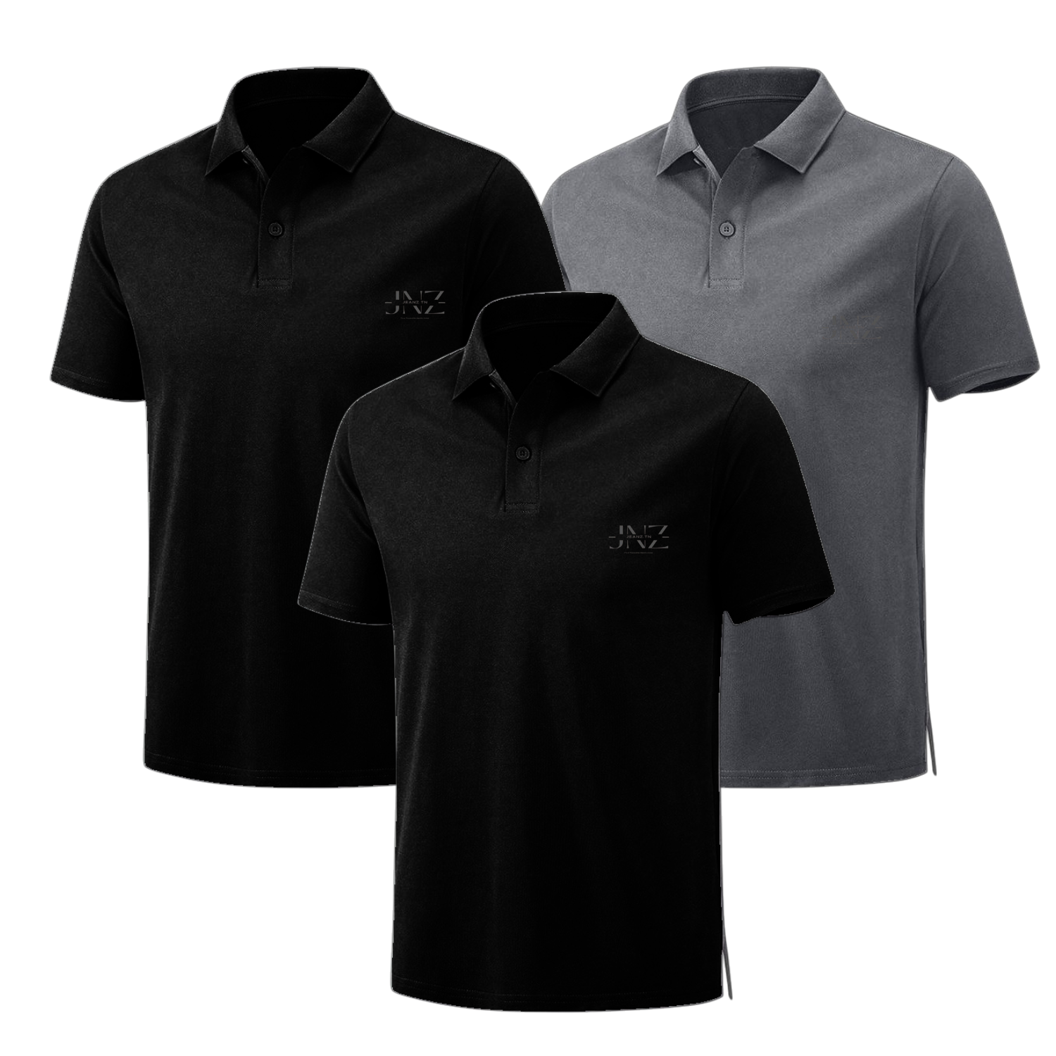 Lot de 3 Polos Homme Manches Courtes Top Elégant