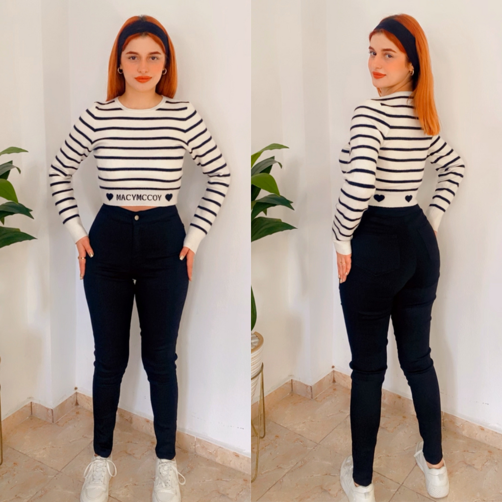 Série 8P Jean Skinny moullant à taille haute