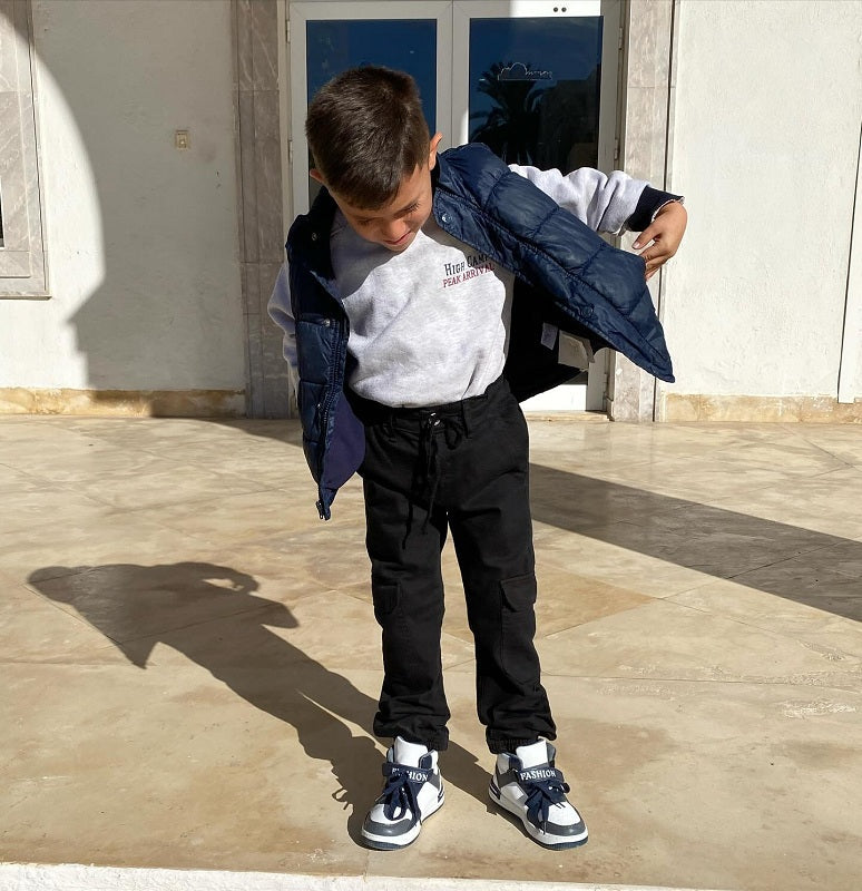 Pantalon Cargo Enfant - Noir