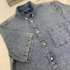 Chemise en Jeans Avec Manches Courtes