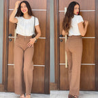 Jean Baggy Taille Haute avec Ourlet