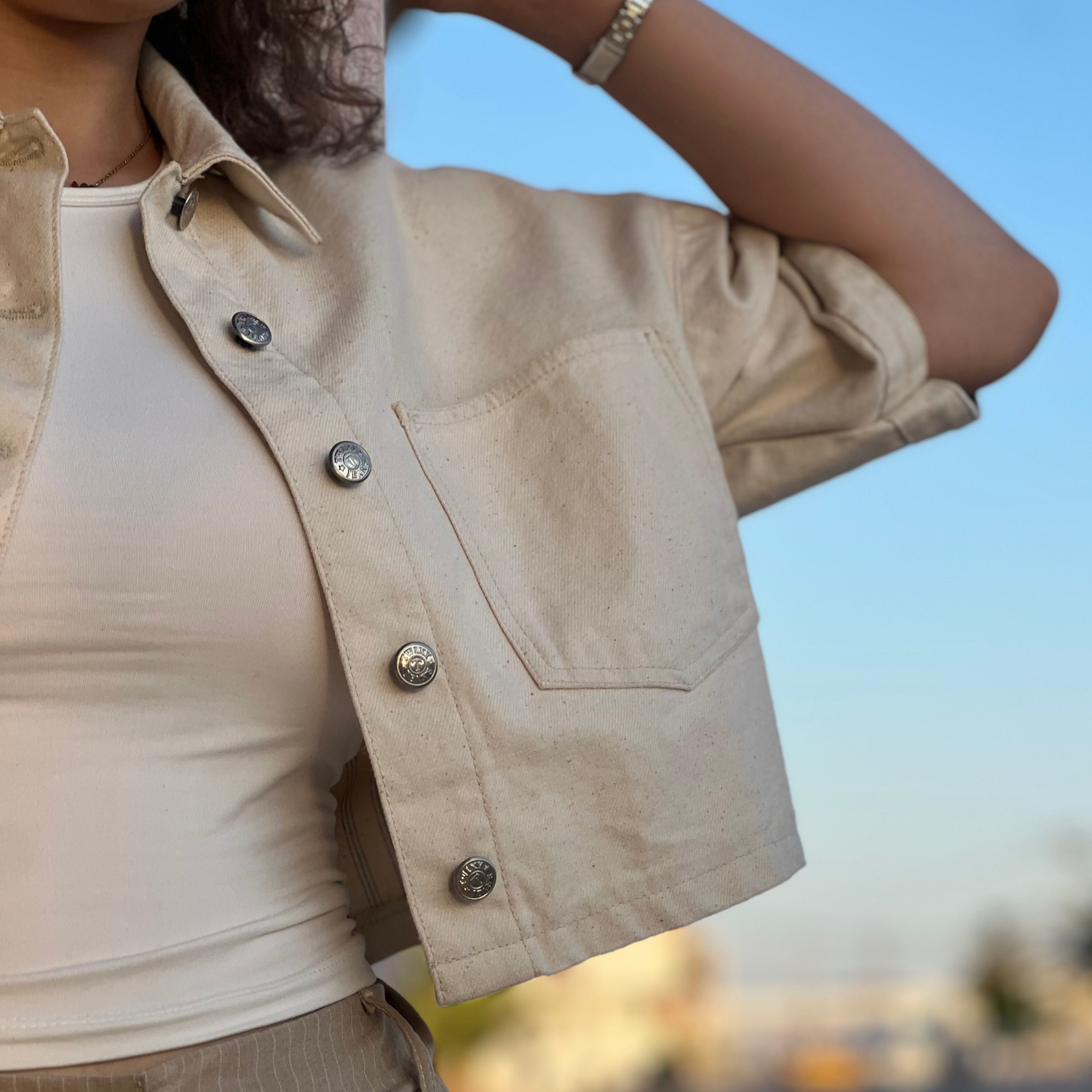 Veste Jean Demi manches