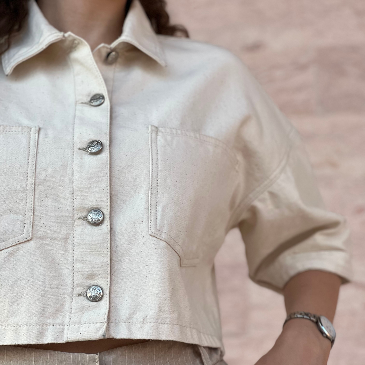 Veste Jean Demi manches