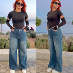 Jean Baggy ample à poche marteau