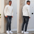 Jean simple coupe slim - Gris délavé