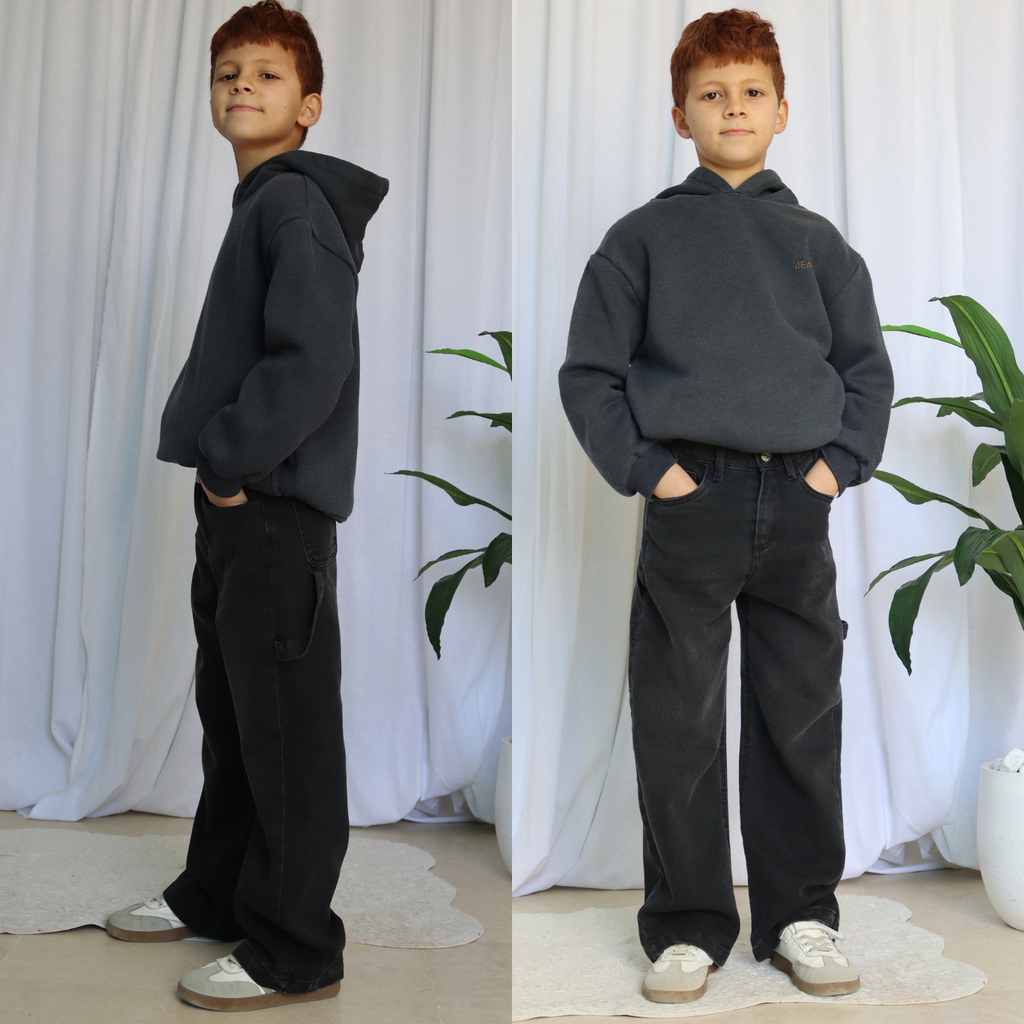 Jean Baggy Garçon - Noir