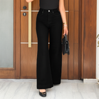 Jean Baggy Taille Haute avec Ourlet