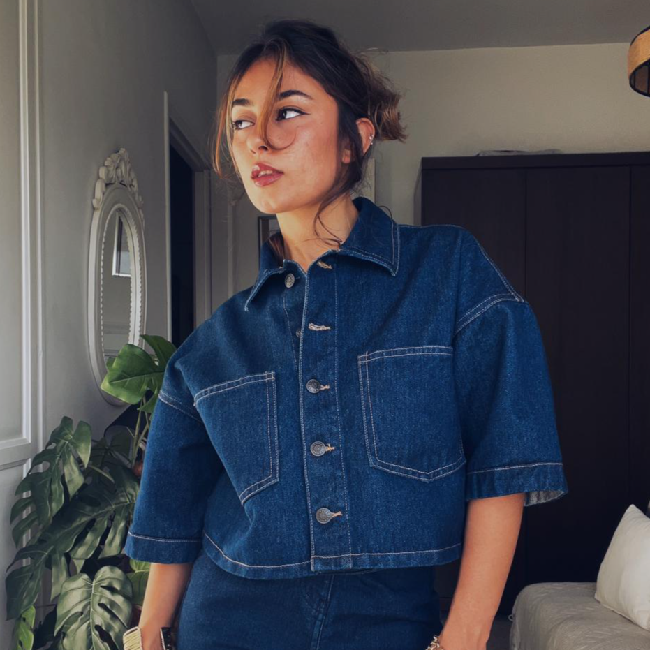 Veste Jean Demi manches