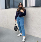 Jean Mom fit confort Grande Taille