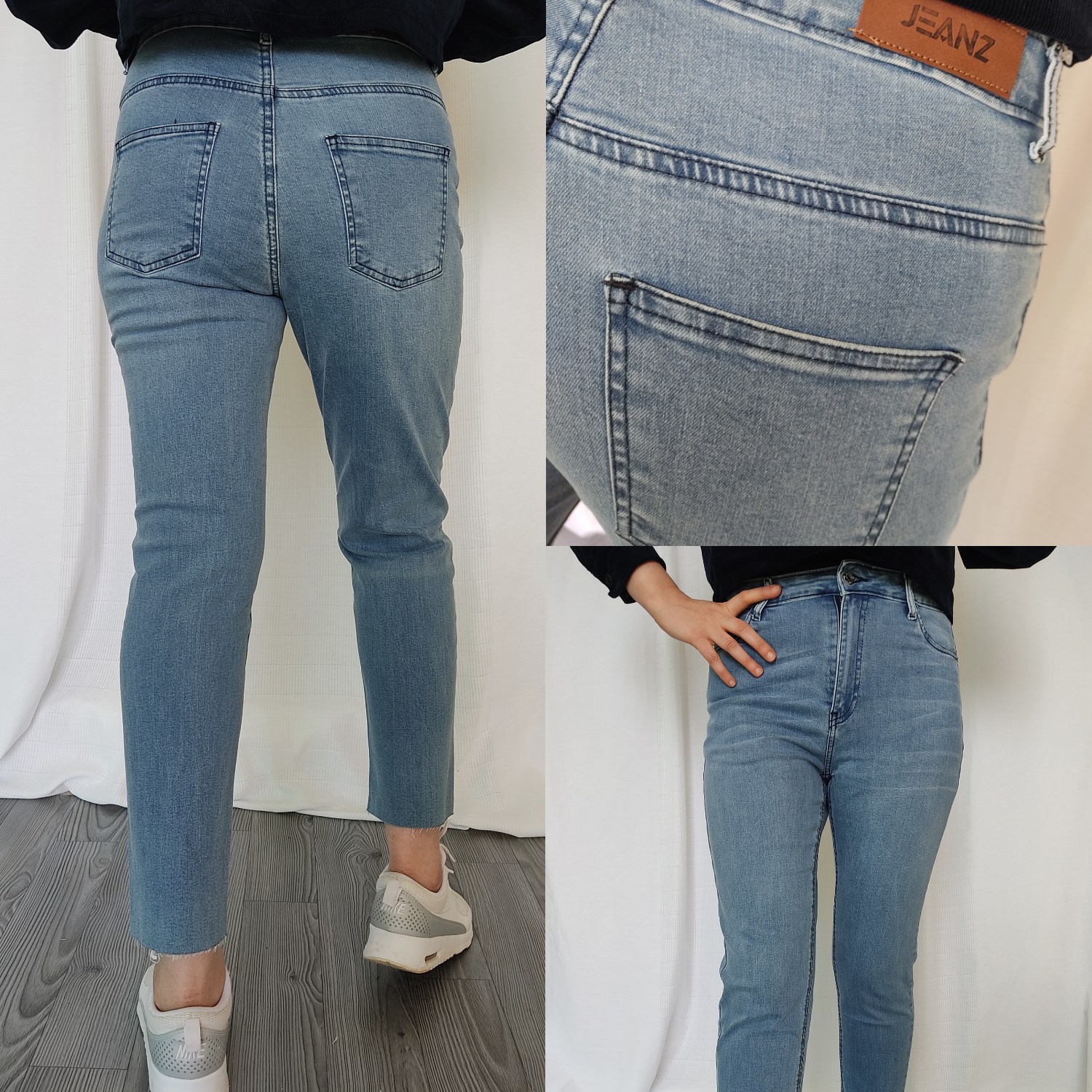Jean Mom fit moulant taille haute