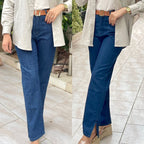 Jean straight avec fente