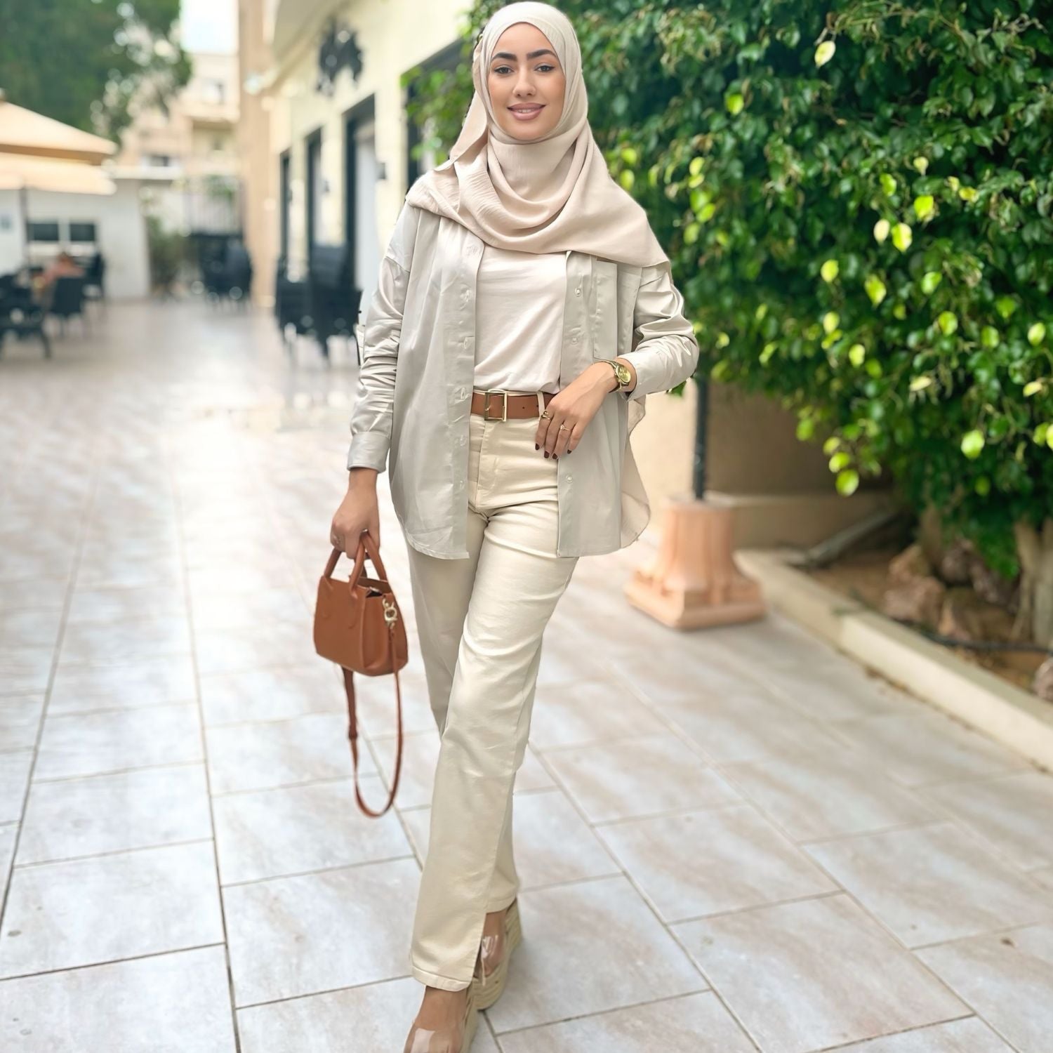 Jean straight avec fente