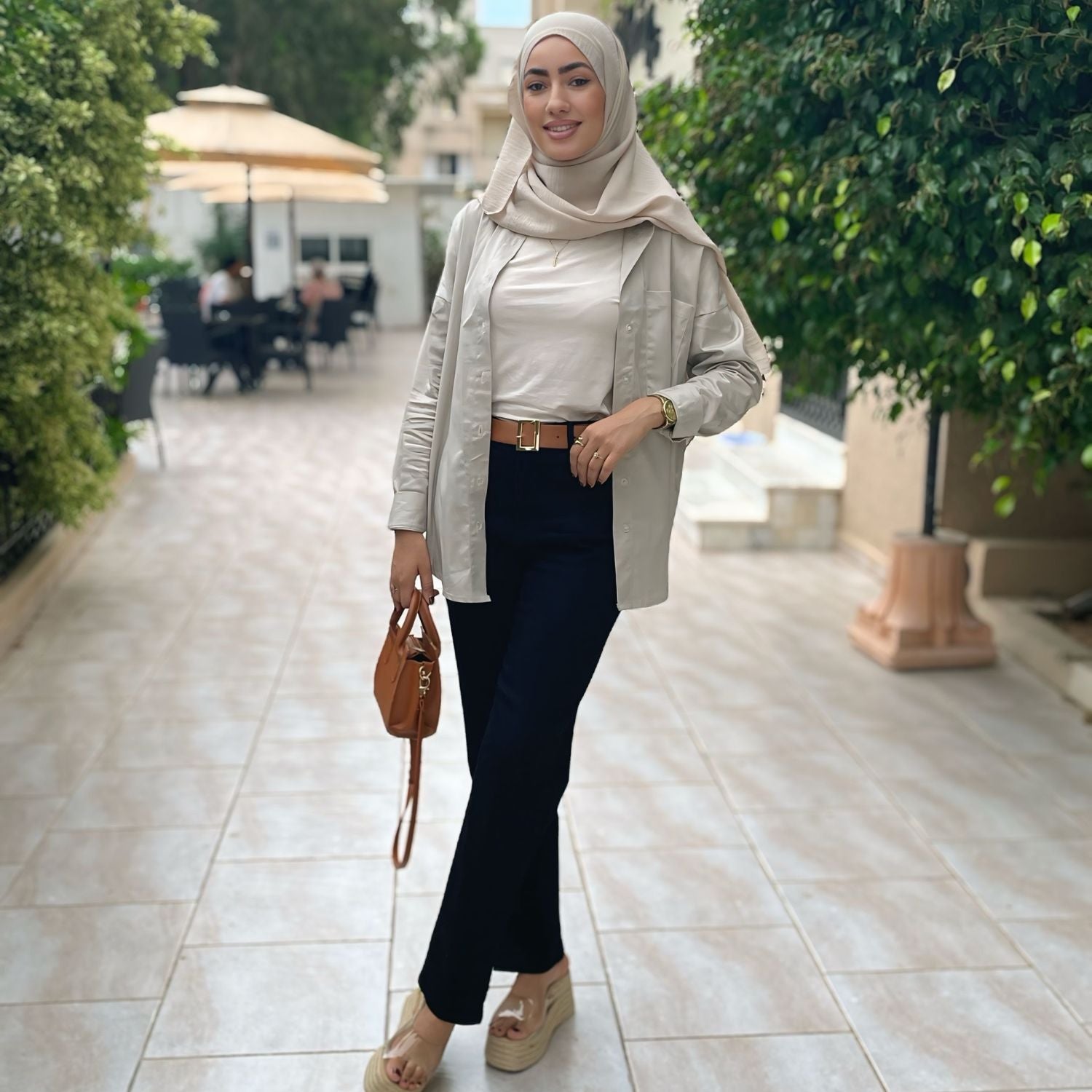 Jean straight avec fente